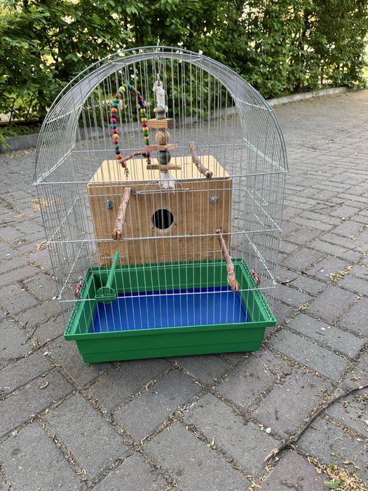 Клітка для папуг + гніздо