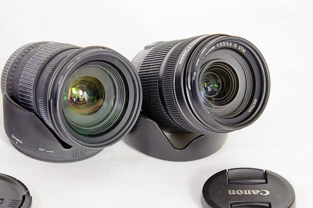 CANON EOS 70D + grip z zestawem obiektywów