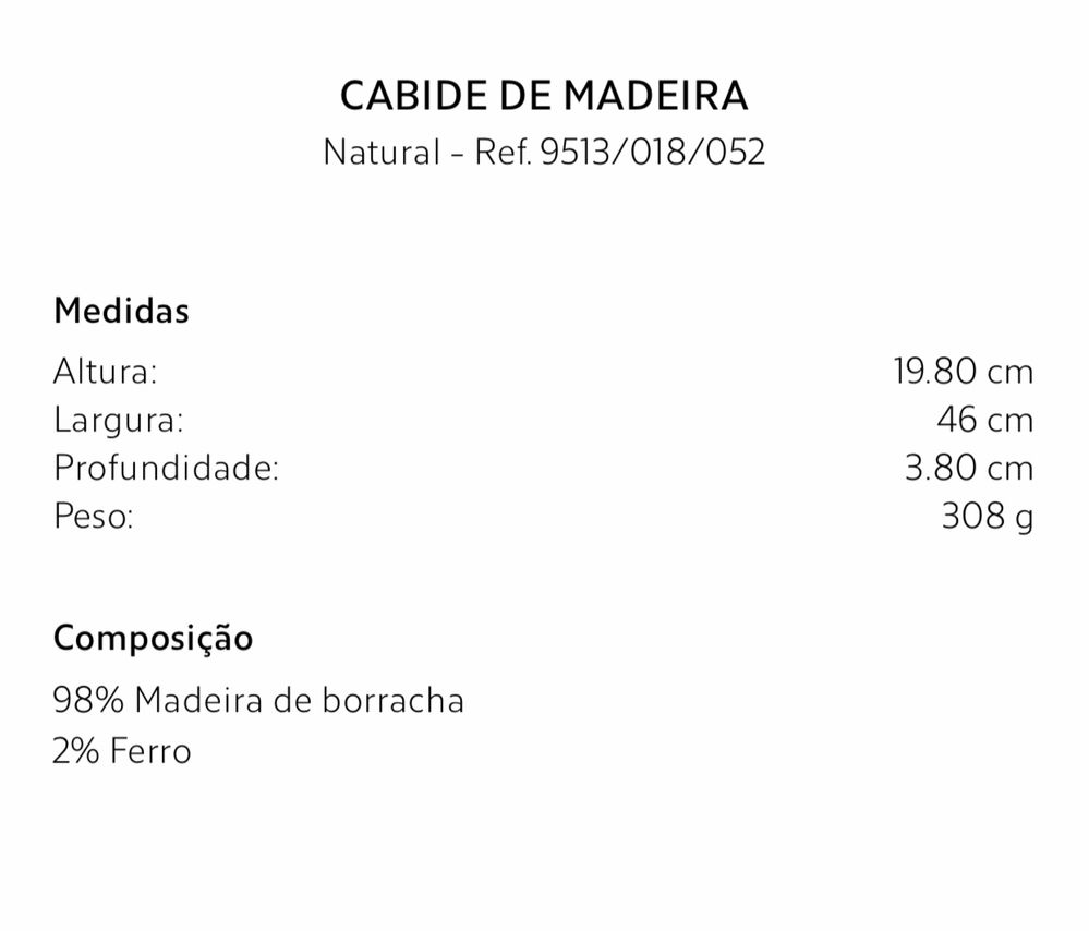 Cabide De Madeira Zara Home NOVO