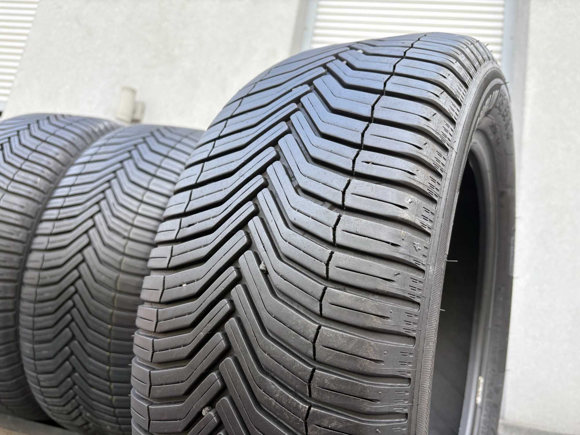 4szt całoroczne 215/55R17 Michelin 6,6mm 2022r Po jednym sezonie 4S163