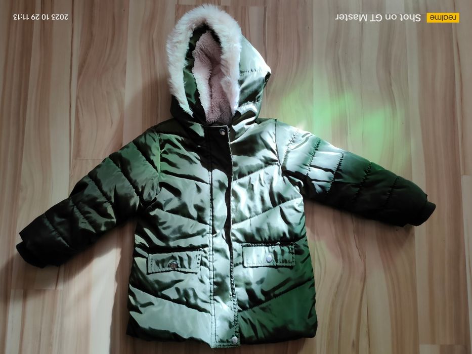 Kurtka zimowa przejściowa Sinsay 80/86 khaki stan bdb