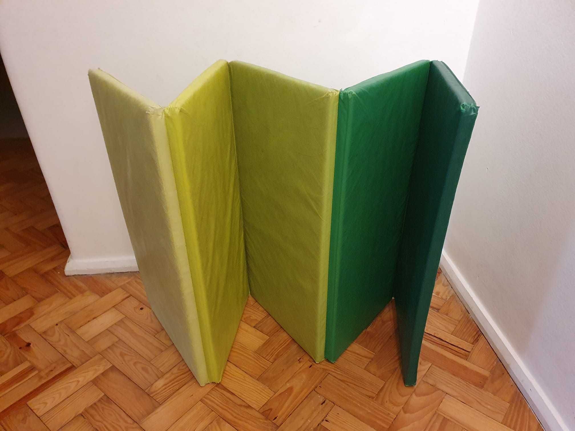 Colchão de ginástica dobrável, verde, 78x185 cm