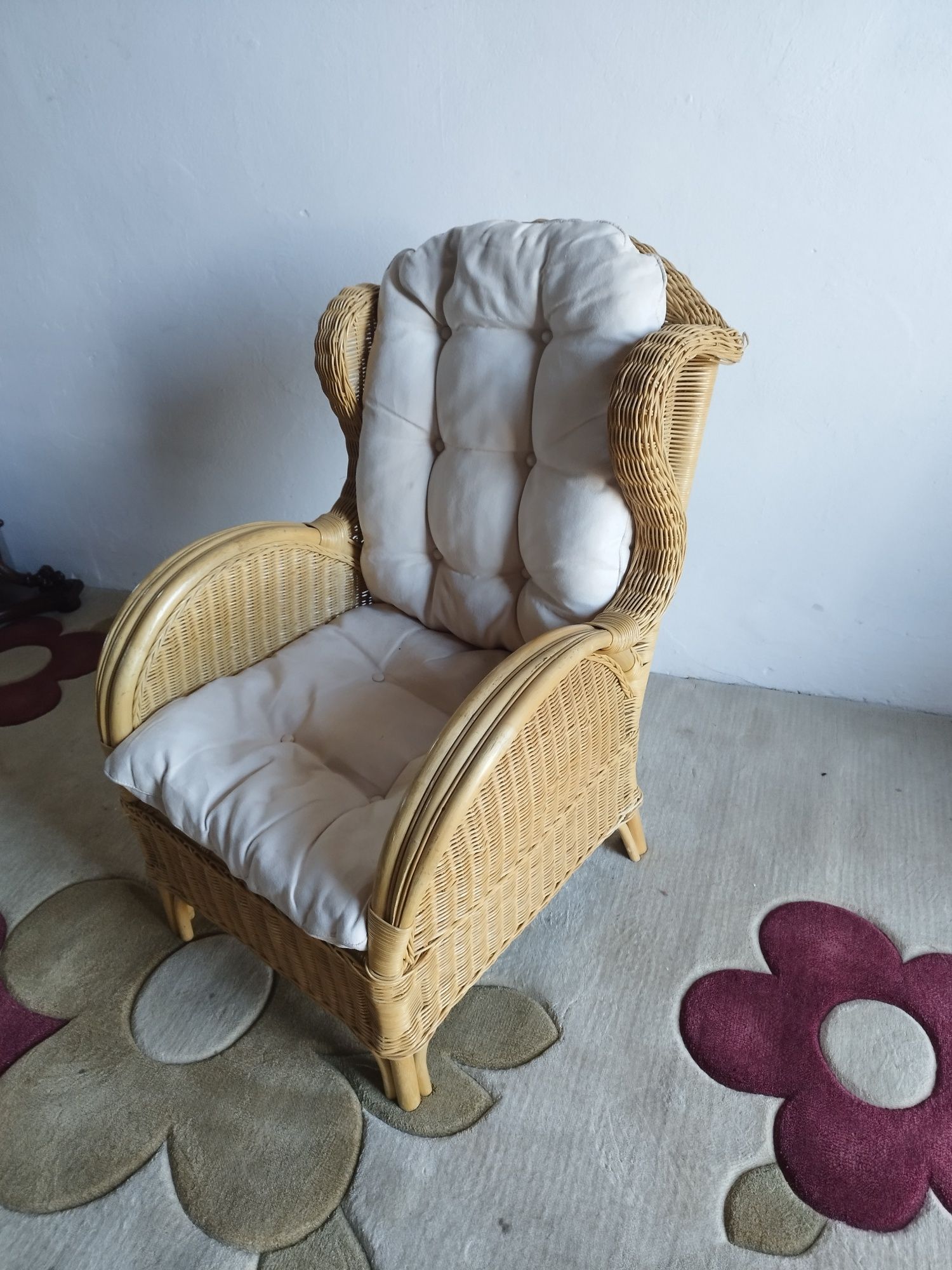fotel rattanowy tarasowy salonowy Tron Vintage