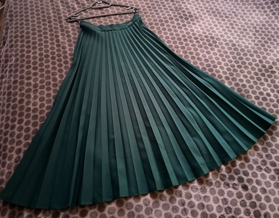 Spódnica plisowana More'moi 36 zielona
