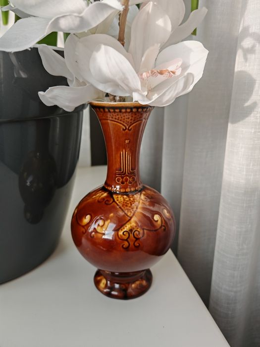 Ваза в стилі майолики олімпіада 80 СРСР СССР без клейма коричнева