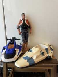 Actionman zabawka lalka dla chłopca skuter wodny łódź
