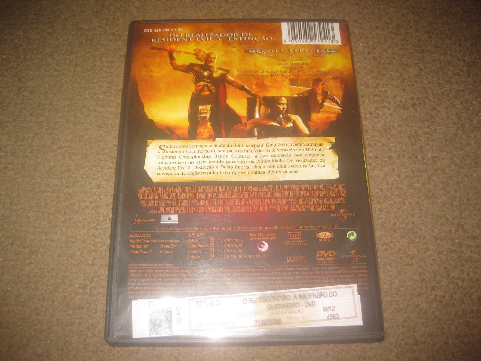 DVD "O Rei Escorpião: A Ascensão do Guerreiro" com Randy Couture