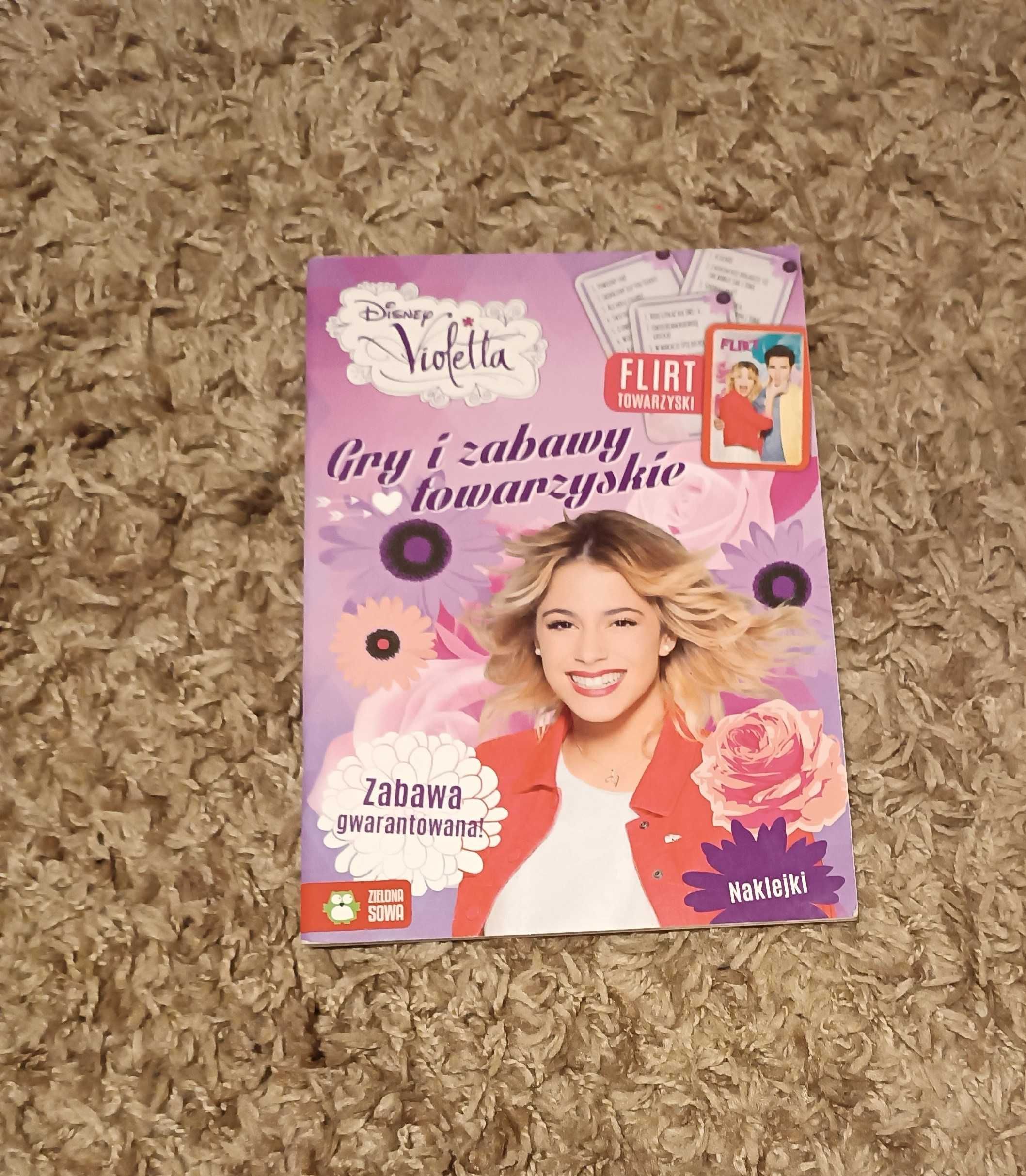 Violetta Gry i zabawy towarzyskie + 36 kart Flirtu + naklejki