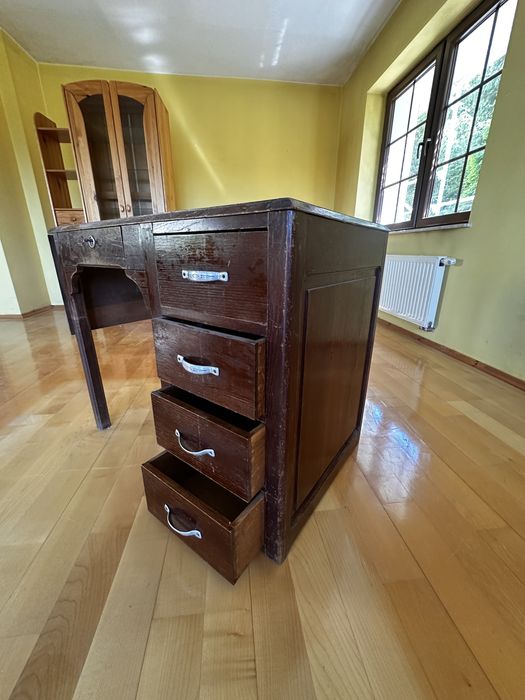Biurko vintage z wysuwanym blatem | Do renowacji