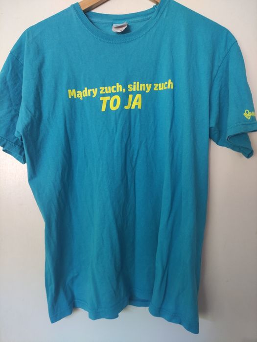 Niebieski t- shirt 100% Bawełna