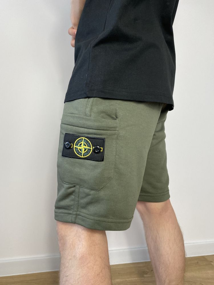 Spodnie szorty spodenki khaki Stone Island premium bawełniane