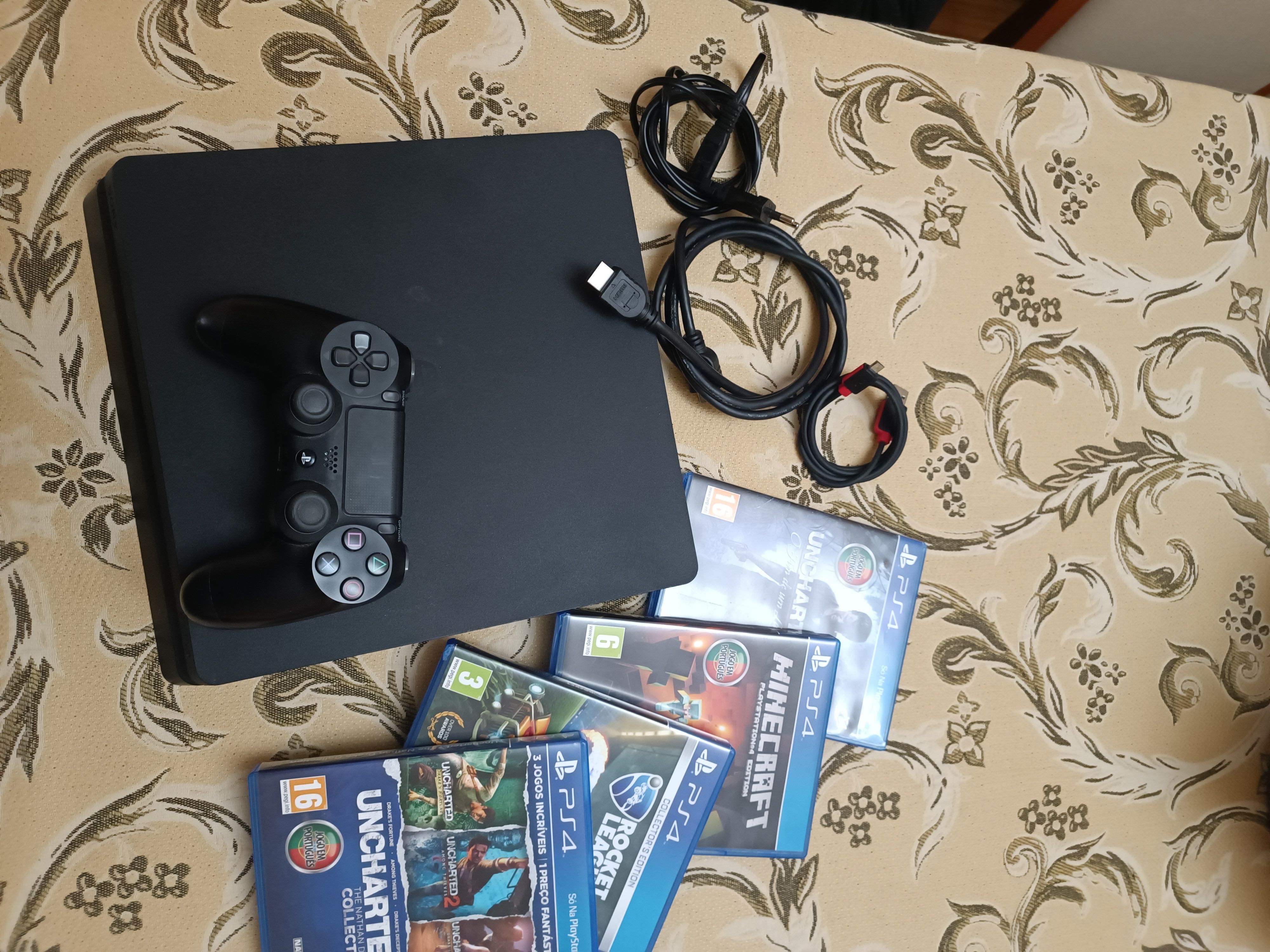 Playstation 4 + Comando + Jogos