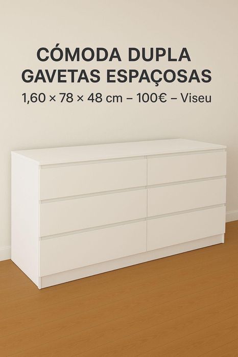 Comoda dupla branca ikea