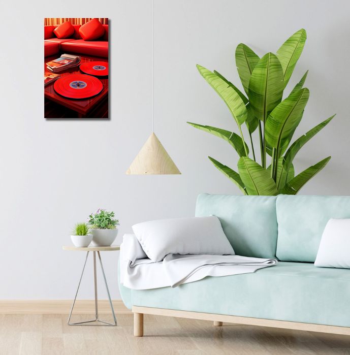 Obraz 30x50cm Czerwień Salonowych Wibracji