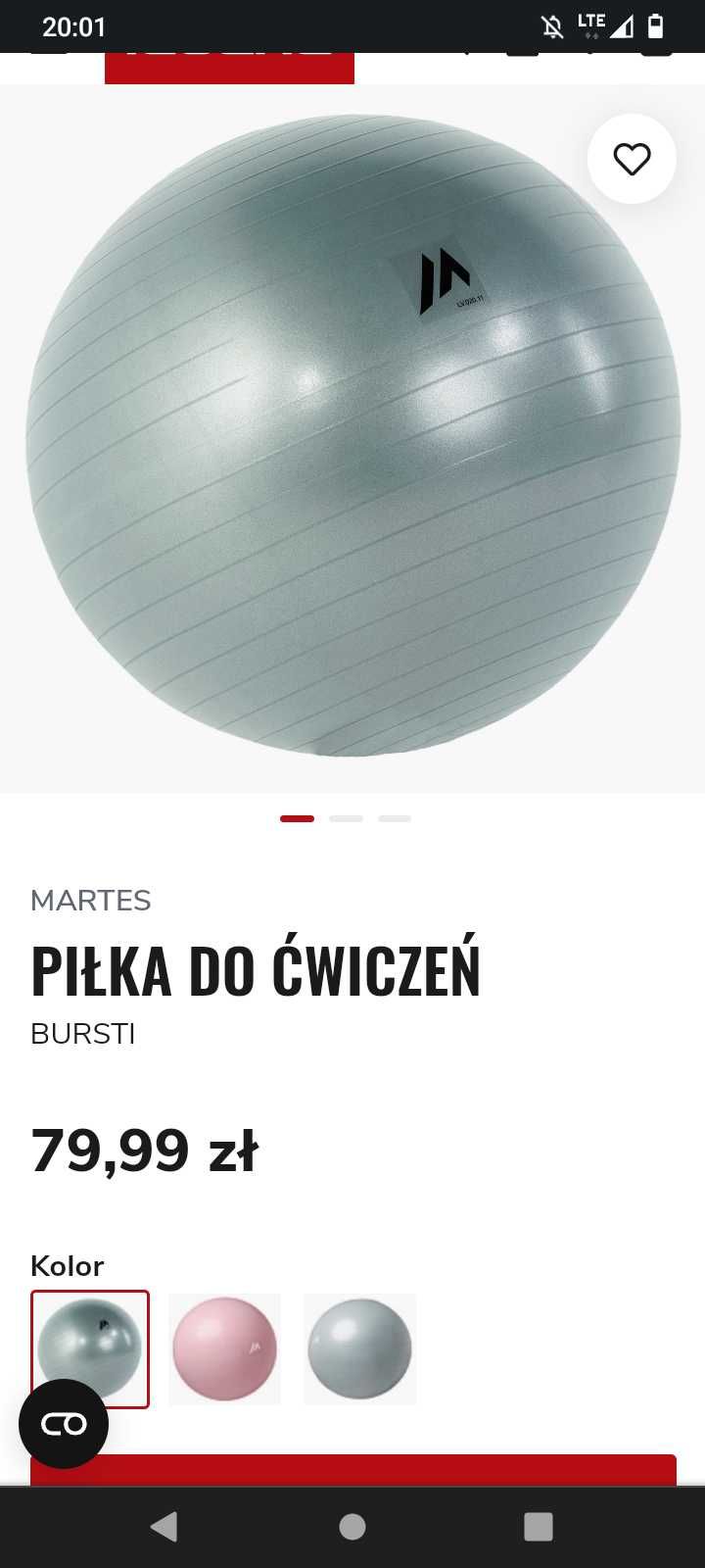 Piłka gimnastyczna/fitness Martes