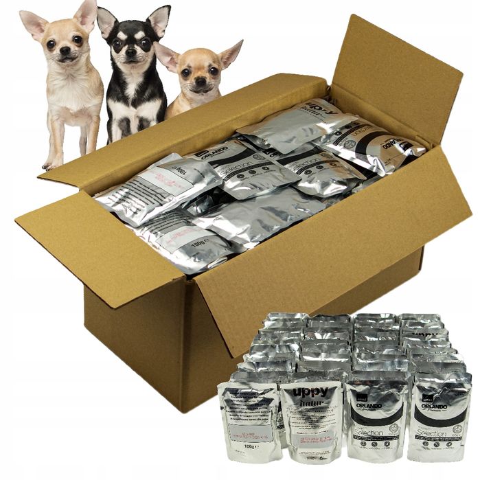 Mokra karma dla psa Orlando 80 x 100g Mix smaków w saszetkach