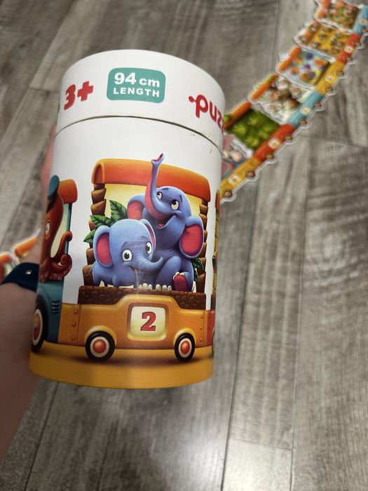 Puzzlika потяг . Великий пазл з 20 елементів . Вчимося рахувати від 10