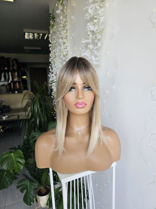 Topper Nel beżowy mix blond 3D naturalne zagęszczenie tupet