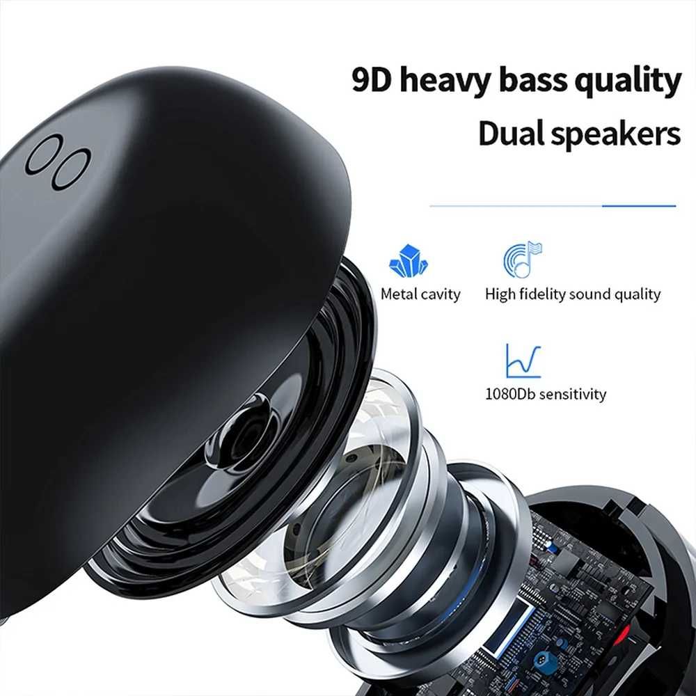 Słuchawki bezprzewodowe / bluetooth stereo TWS M9 + stacja dokująca