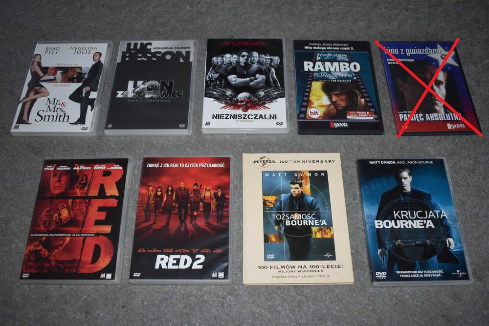 Filmy DVD Blu-Ray Zestaw filmów akcja sensacyjne akcji sensacja 32szt