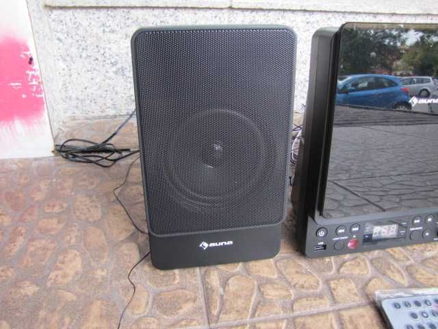 Wieża mikrowieża CD USB BT 2 głośniki pilot AUNA Microstar