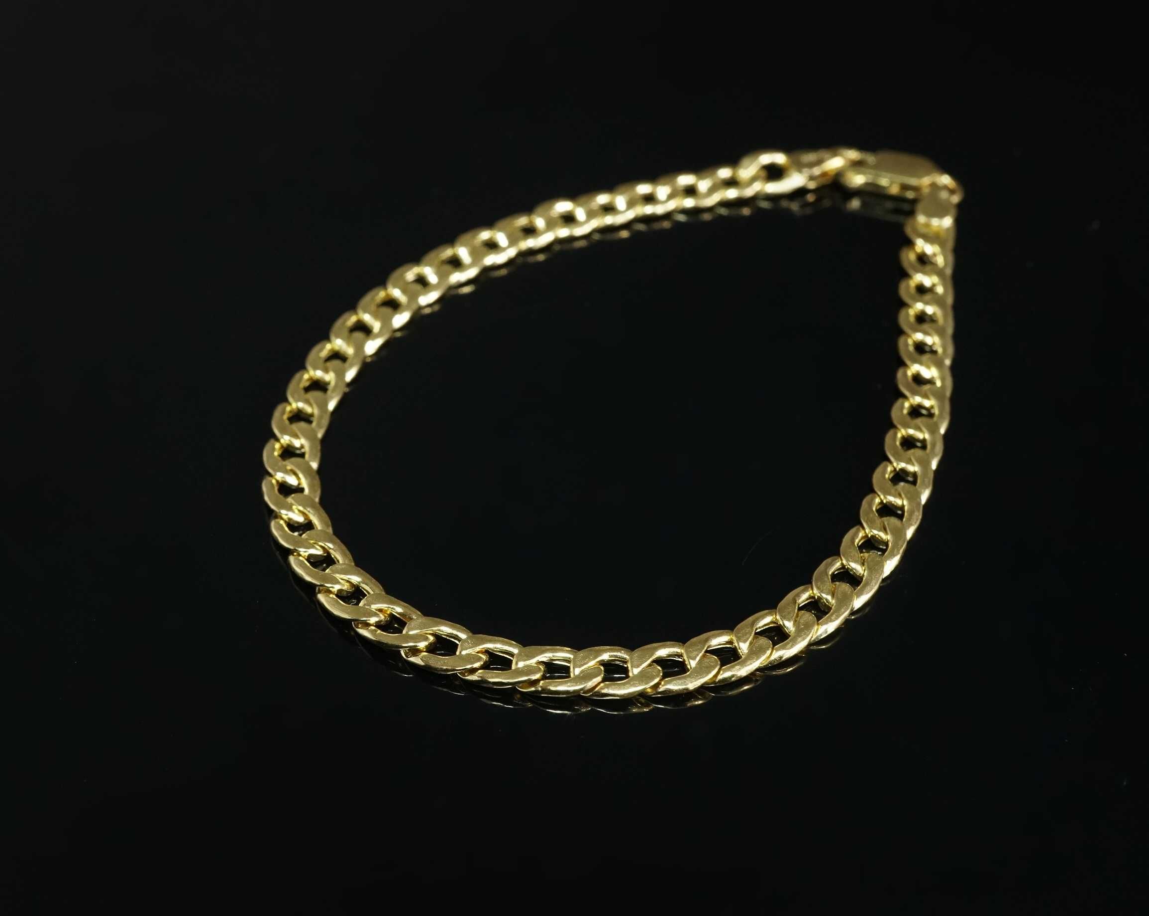 Złoto 585 - złota bransoletka Pancerka