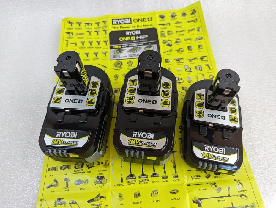 RYOBI 18V ONE+ HP Високотоковий акумулятор батарея 2.0 / 4.0 Аг
