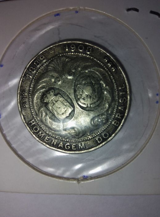 moedas  antigas 50cent avos 1 escudo + moedas do brasil 1medalha