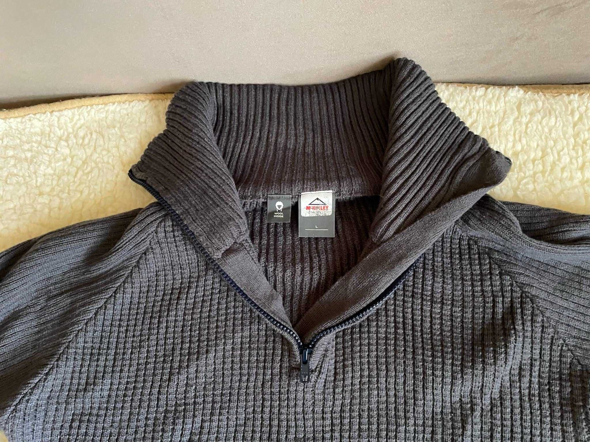 Sweter sportowy 50% wełna McKinley, rozm. L.