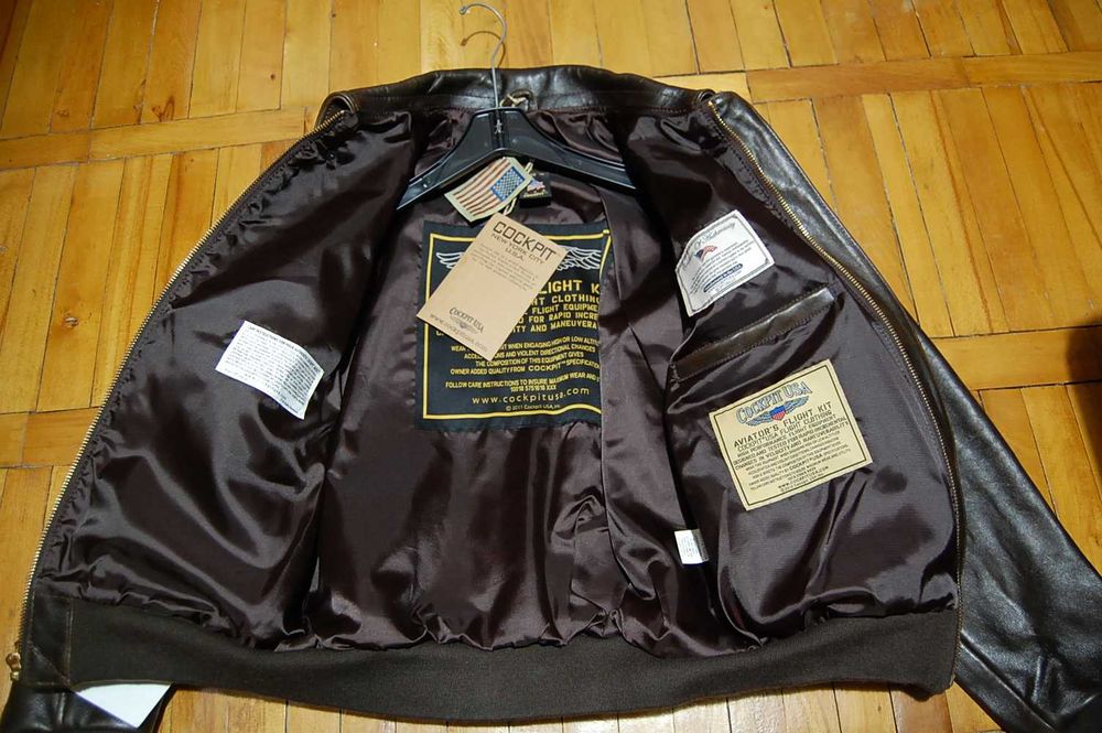 cocpit usa A-2 летная кожаная куртка США