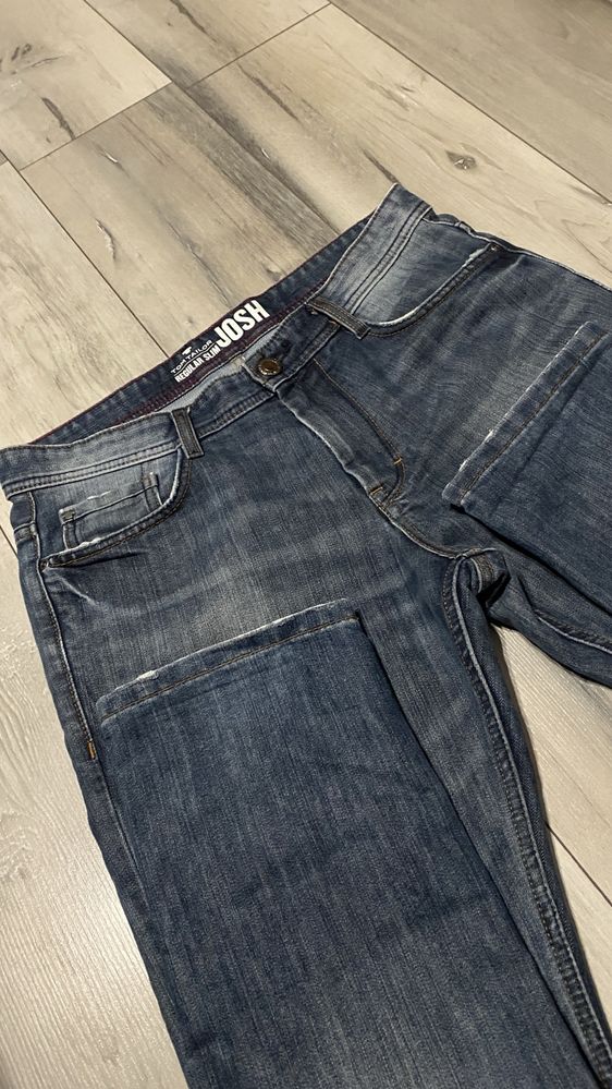 Spodnie Tom Tailor 33/32 JOSH Regular Slim męskie jeansy  granatowe