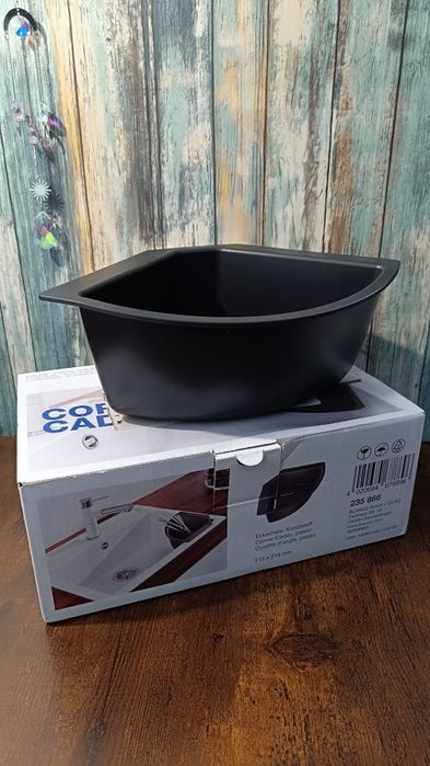 BLANCO Odsączarka narożna czarna z tworzywa 235866