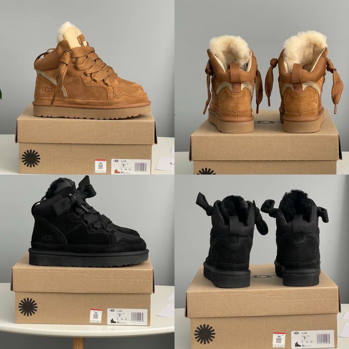 БЕЗ ПЕРЕДОПЛАТ‼️ зимові високі Жіночі UGG Lowmel Sneaker замша овчина