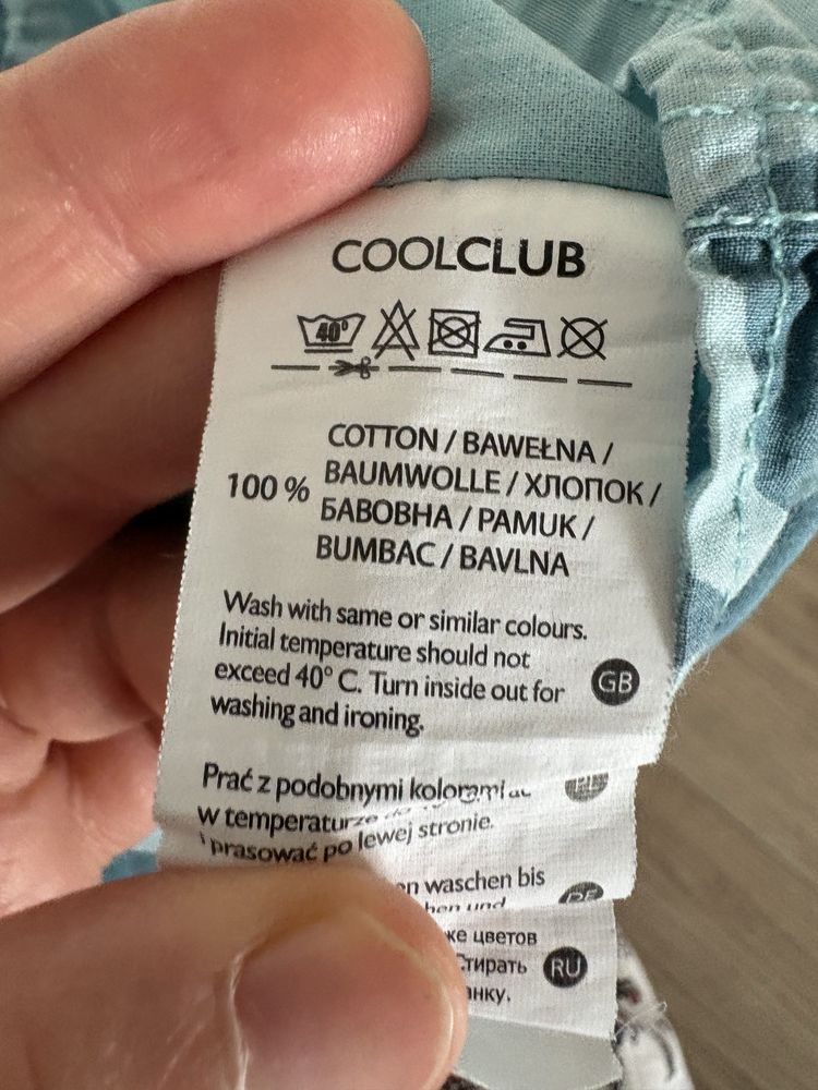 Wakacyjna koszula chłopięca z krótkim rękawem (Cool Club, r. 104)