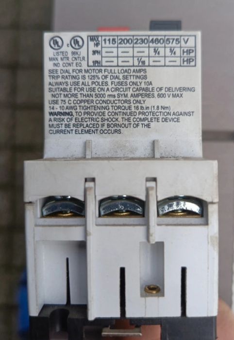 Wyłącznik silnikowy Lovato LMS 25 1V6T