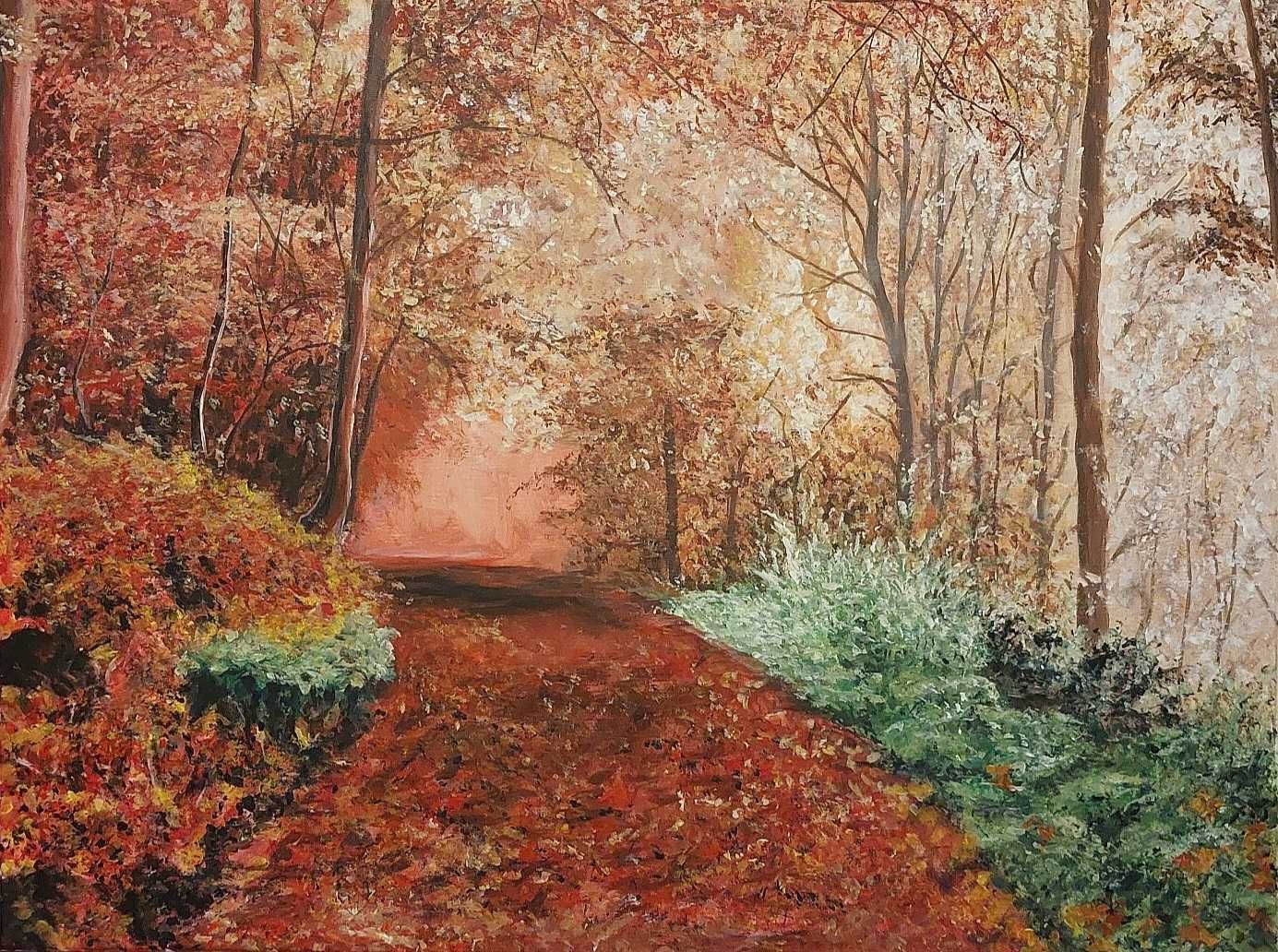 Obraz ,,Ciepłe barwy jesieni'', format 60x80 cm