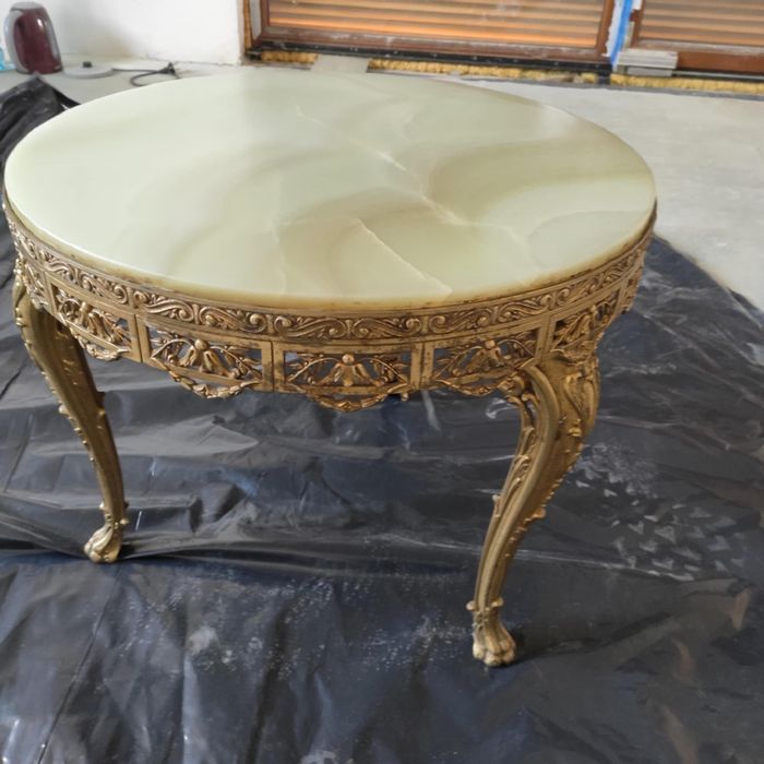 Stolik kawowy  z blatem marmur naturalny