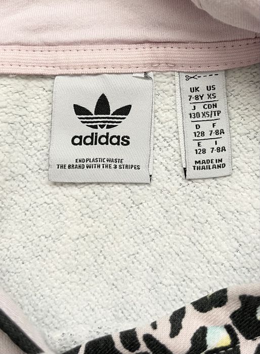 Оригінальне худі толстовка реглан кофта Adidas на дівчинку 7-8 років