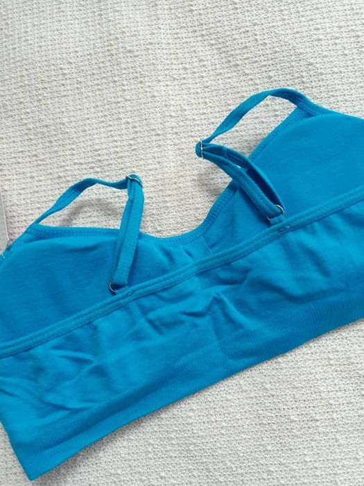 Niebieski biustonosz top kostium kąpielowy