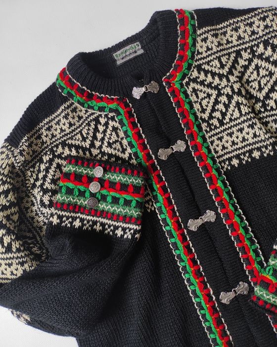 Норвежський вовняний кардиган/вінтажний светр/вінтаж