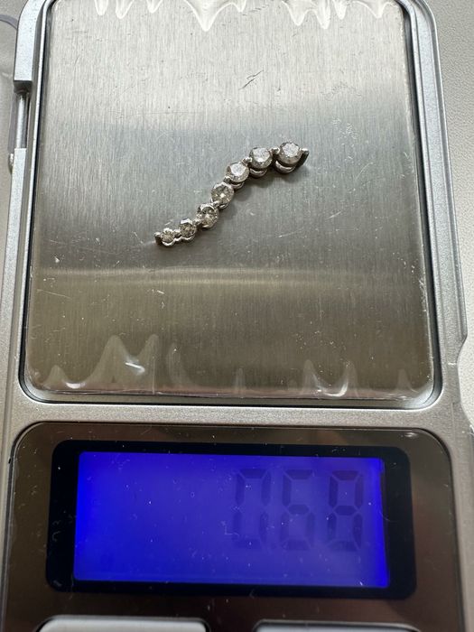 0,59 ct золотой кулон с бриллиантами белое золото