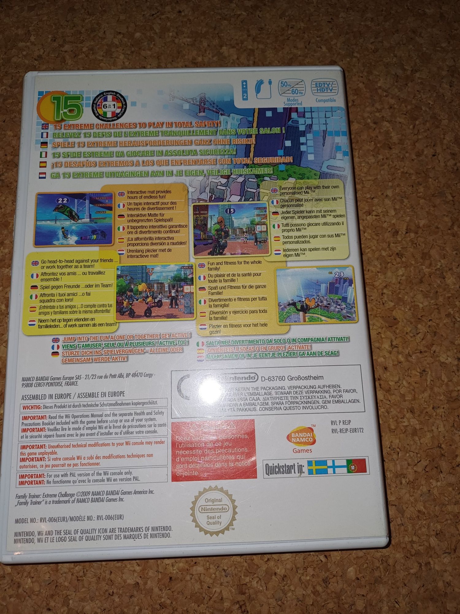 Nintendo wii extreme challenge, family trainer.
Em bom estado.