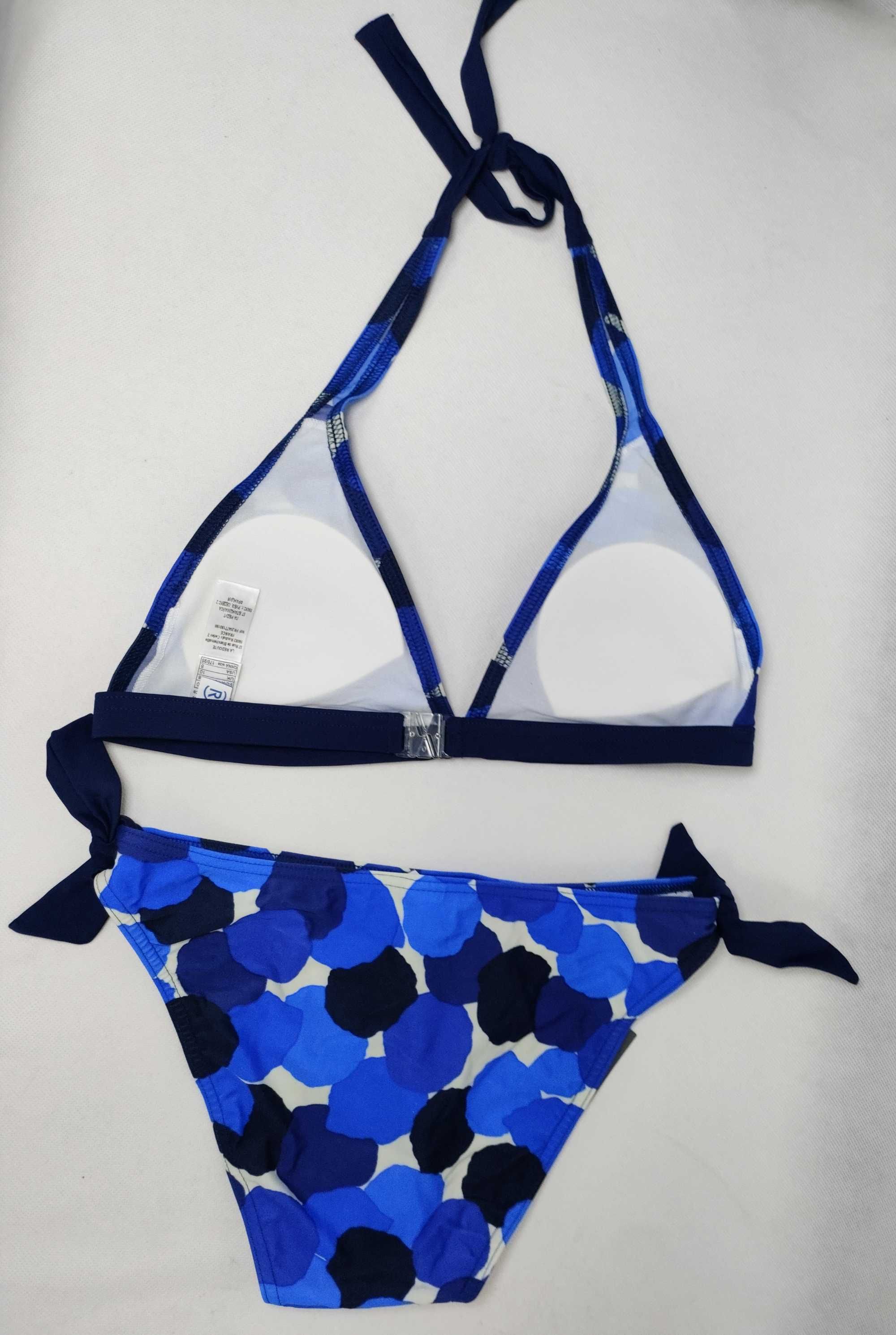 Strój kąpielowy dwuczęściowy bikini niebieskie LA REDOUTE 38 M ST0254