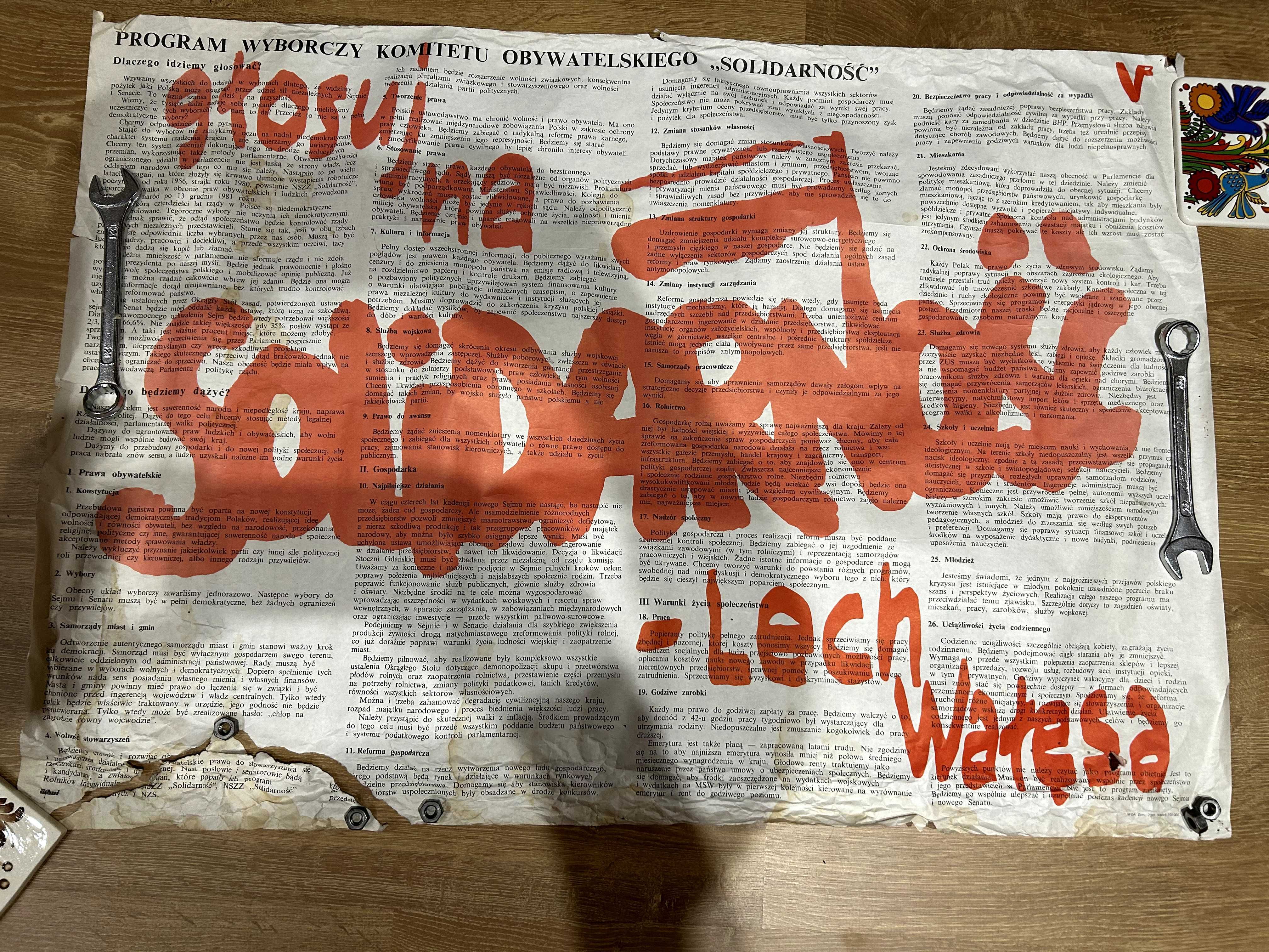 Plakat wyborczy Solidarność Program PRL