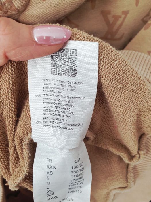Louis Vuitton 36 S beżowa bawełniana bluza z kapturem stan bardzo dobr