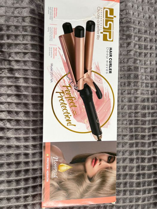 Плойка потрійна для завивки волосся DSP 2О174 щипці на три хвилі