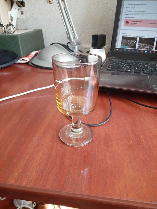 Продам 2 хрустальних стакана 180г