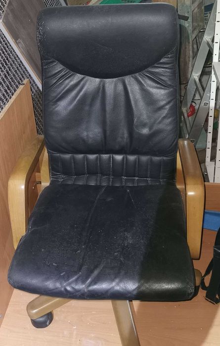 Fotel obrotowy biurkowy skóra