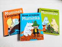 Zestaw 3 szt książek Muminki przgody muminków muminek