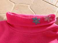Camisola de Gola Alta com Detalhe Florido